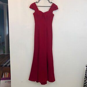 MARSONI BY COLORS burgundy maxi formal dress